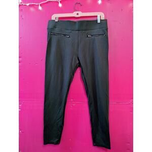 Gray Stretch Leggings Pull on Work Pants L